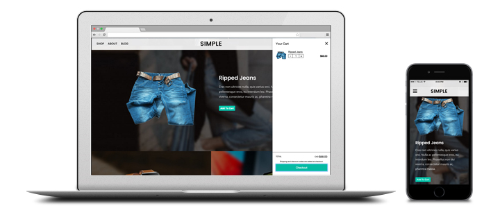 Simple Shopify and WordPress Theme